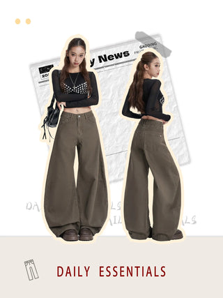 coffee wide jeans