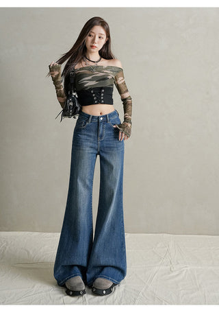velvet flare jeans