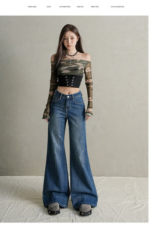 velvet flare jeans
