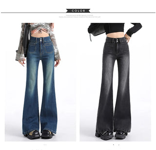 black flare jeans
