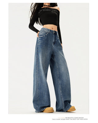 washed flare jeans