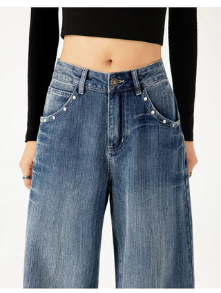 washed flare jeans