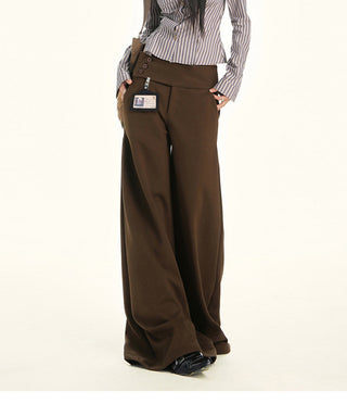 gray wool wide pants