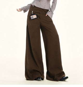 gray wool wide pants