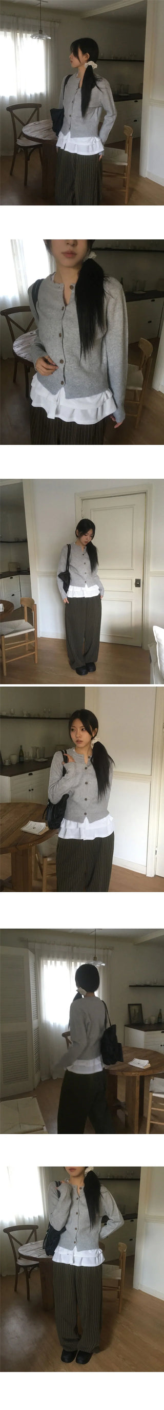 Early Wave Line Knitwear Cardigan