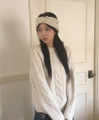 Fuse Ribbon Twisted Knitwear Hair Band Headband