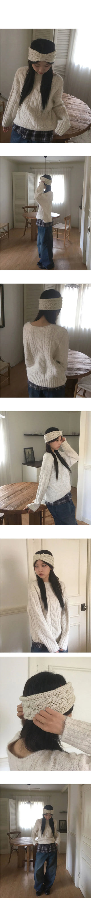 Fuse Ribbon Twisted Knitwear Hair Band Headband