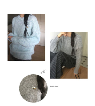 Your Wool Bokashi Pendant Round Knitwear