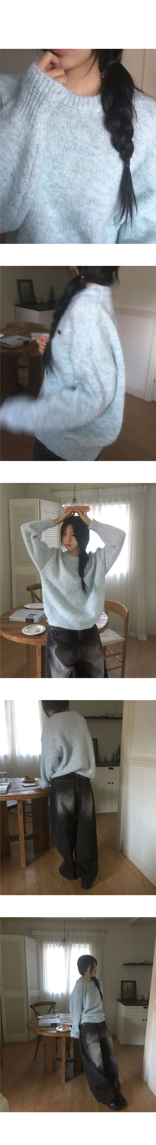 Your Wool Bokashi Pendant Round Knitwear