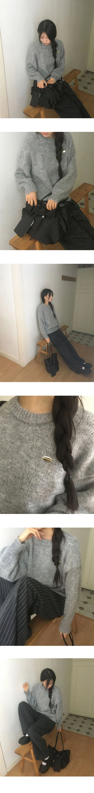 Your Wool Bokashi Pendant Round Knitwear