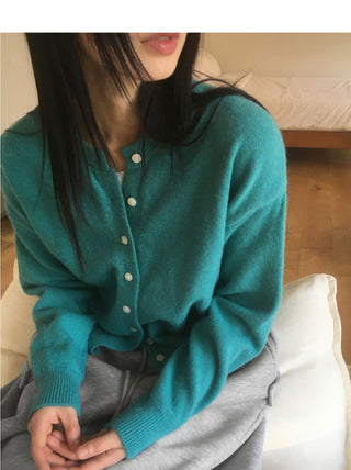 Dalkey Round Angora Knitwear Cardigan