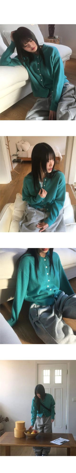 Dalkey Round Angora Knitwear Cardigan