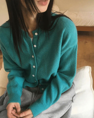 Dalkey Round Angora Knitwear Cardigan
