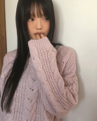 Wittle Alpaca Twisted V-Neck Knitwear