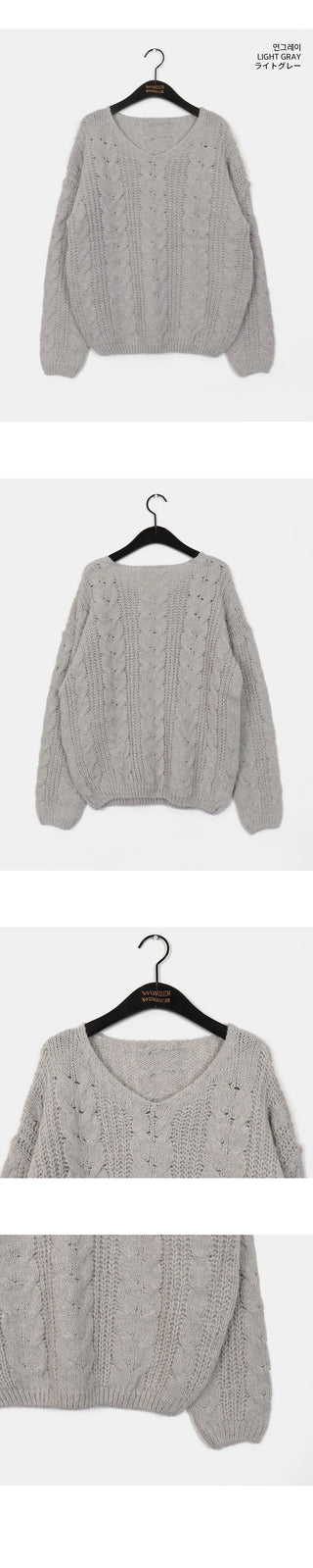 Wittle Alpaca Twisted V-Neck Knitwear