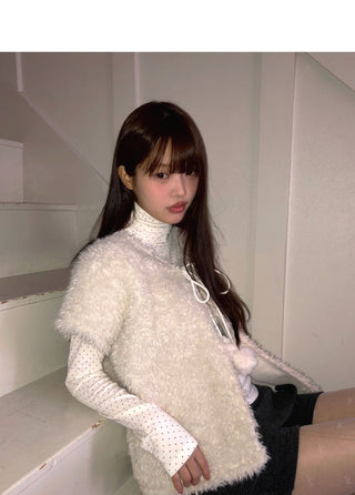 Lupin Drop Layered Fur Fleece-lined Vest