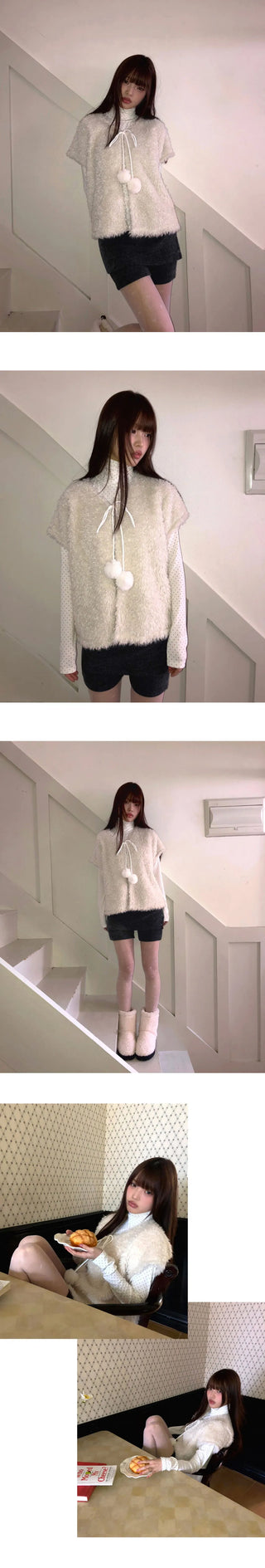 Lupin Drop Layered Fur Fleece-lined Vest