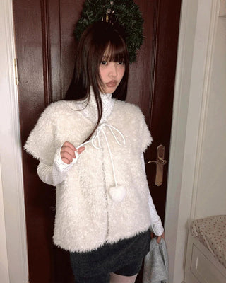 Lupin Drop Layered Fur Fleece-lined Vest