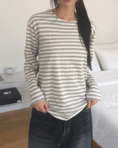 Conte Stripe Overfit Long Sleeve T-Shirt