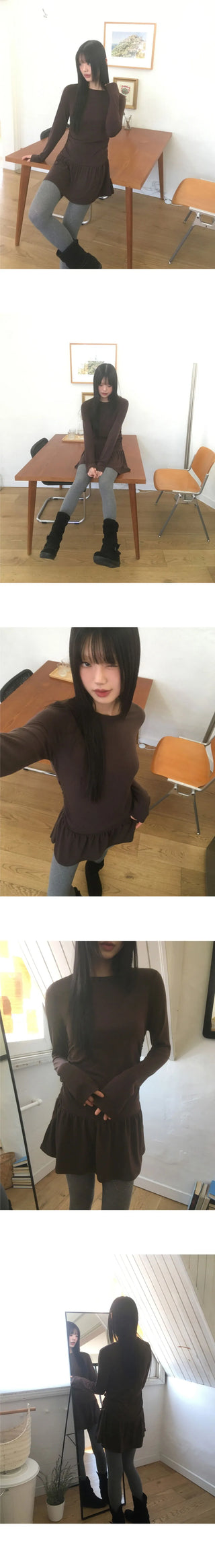 Shunk Frill Layered Mini Dress