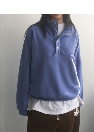 Asson Terry Pogle Snap Button Anorak Sweatshirt