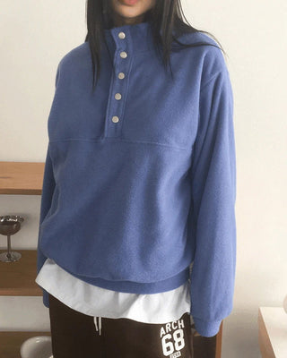 Asson Terry Pogle Snap Button Anorak Sweatshirt