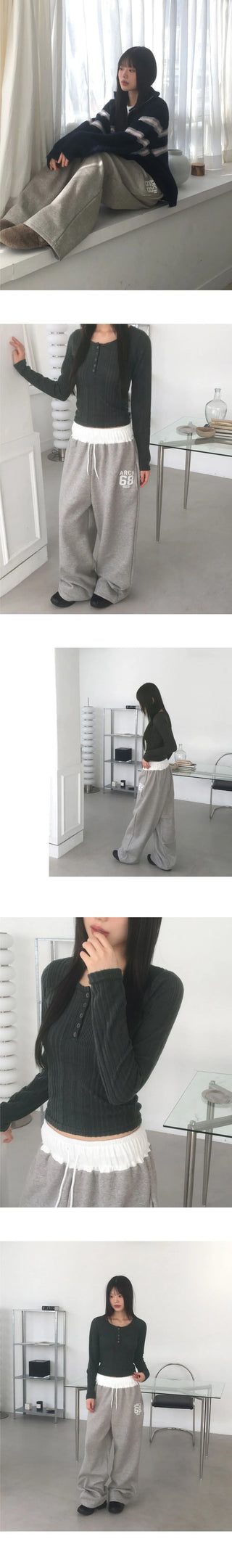 Atl Y2K Patch Color Blocking Banding Training Pants