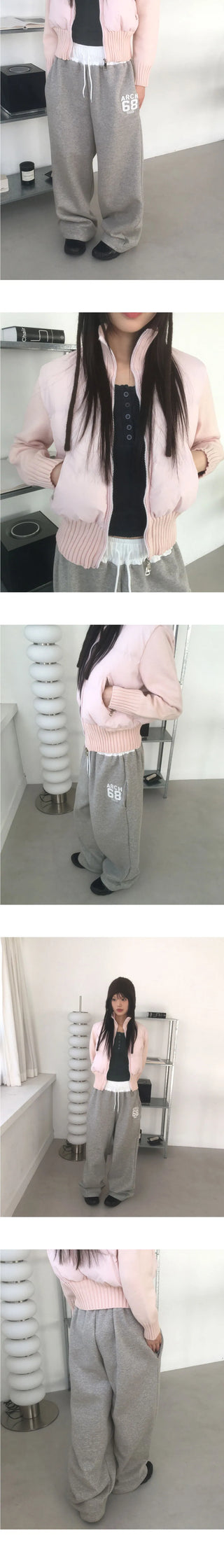 Atl Y2K Patch Color Blocking Banding Training Pants