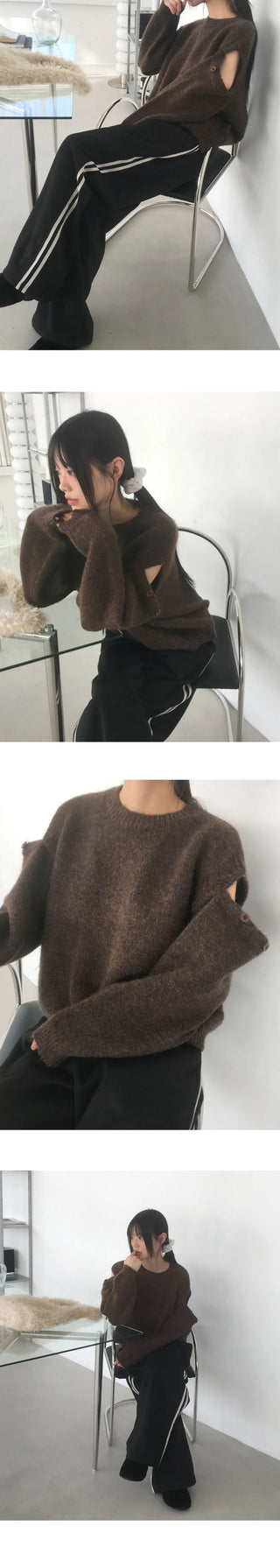 Siang Shoulder Team Button Knitwear