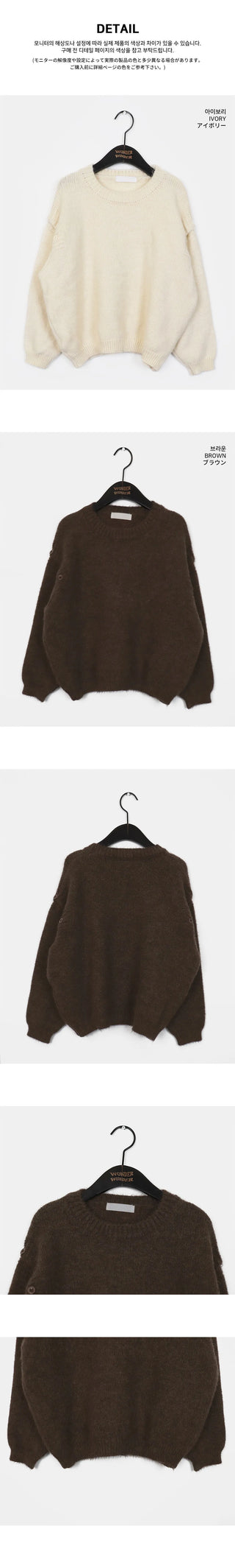 Siang Shoulder Team Button Knitwear
