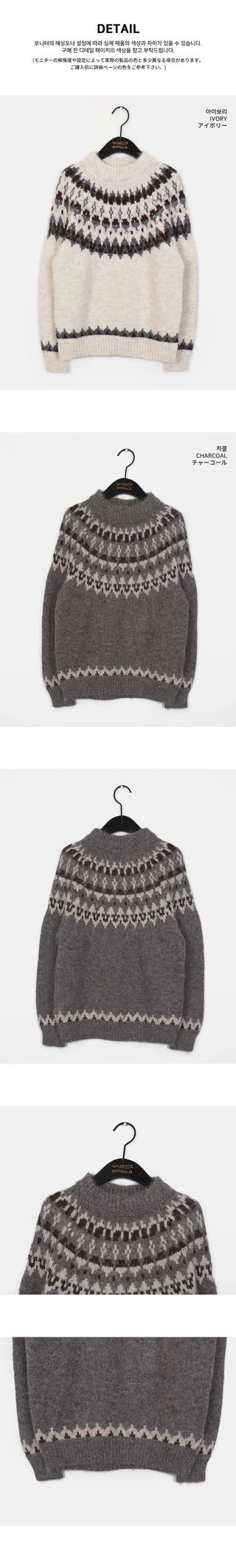 Papping Nordic Loose-fit Round Knitwear