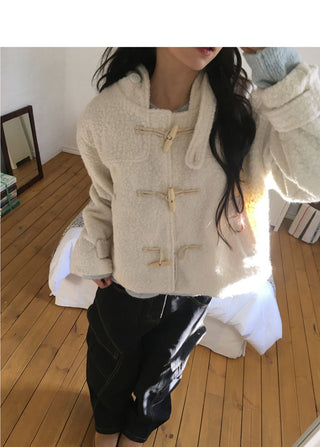 Zelga Pogle Duffle Tteokbokki Hooded Short Jacket