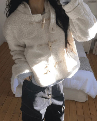 Zelga Pogle Duffle Tteokbokki Hooded Short Jacket