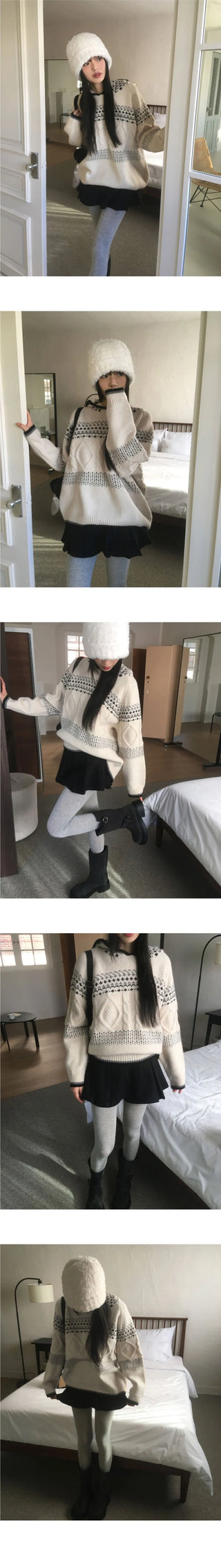 Chicken wool pin tuck mini skirt