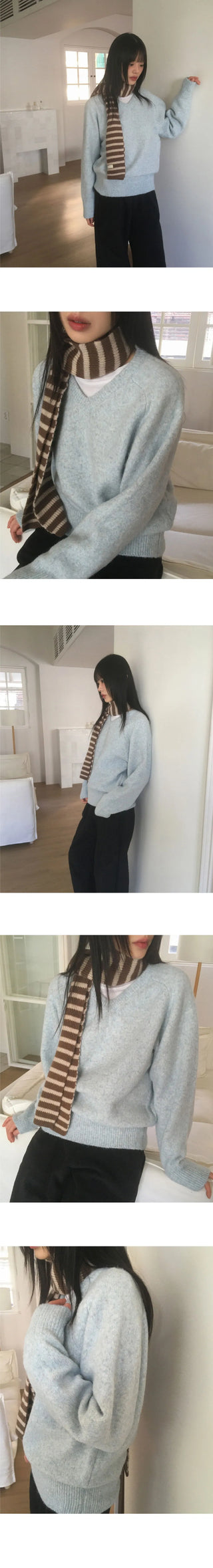 Cokin Vintage Stripe Knitwear Scarf