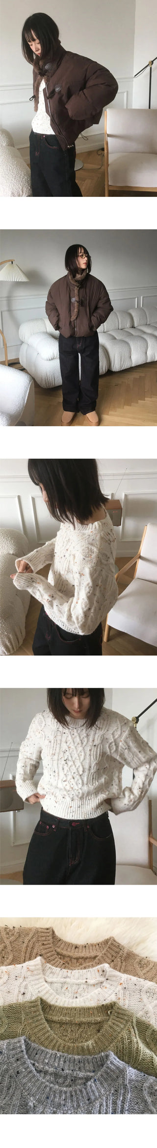 Natta Bokashi Twisted Round Knitwear