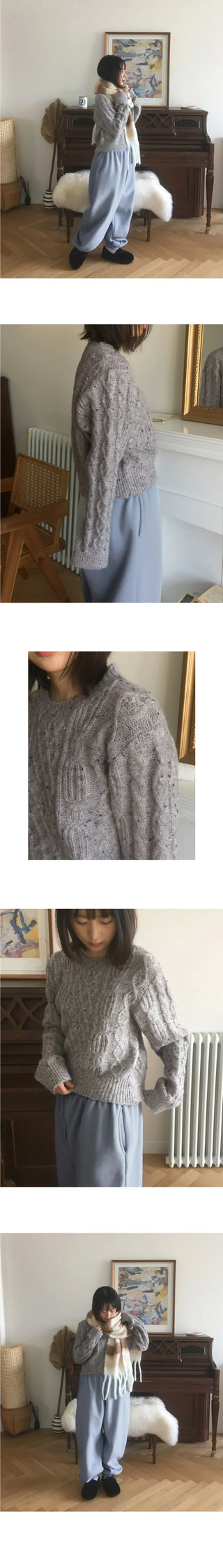 Natta Bokashi Twisted Round Knitwear