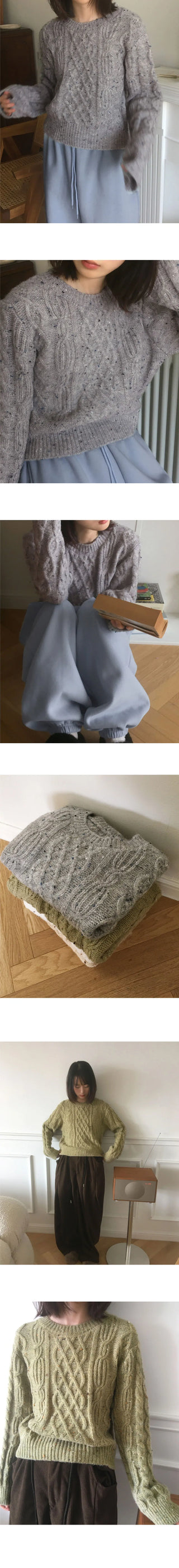 Natta Bokashi Twisted Round Knitwear