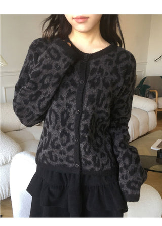 Nona Leopard Hopi Brush Knitwear Cardigan