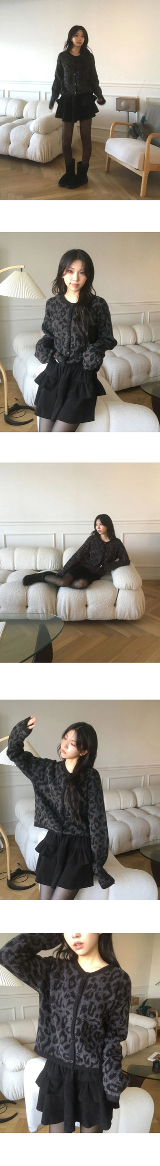 Nona Leopard Hopi Brush Knitwear Cardigan