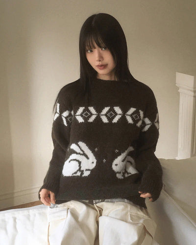 Rowan Rabbit Nordic Brush Fur Round Knitwear