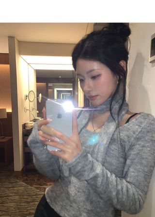 Swoo Muffler Terry Unneck Knitwear