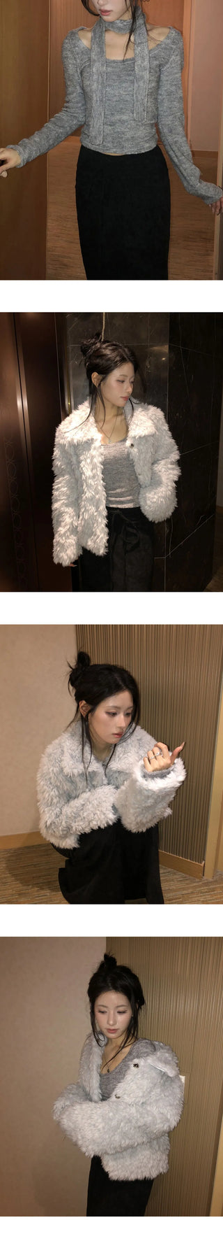 Swoo Muffler Terry Unneck Knitwear