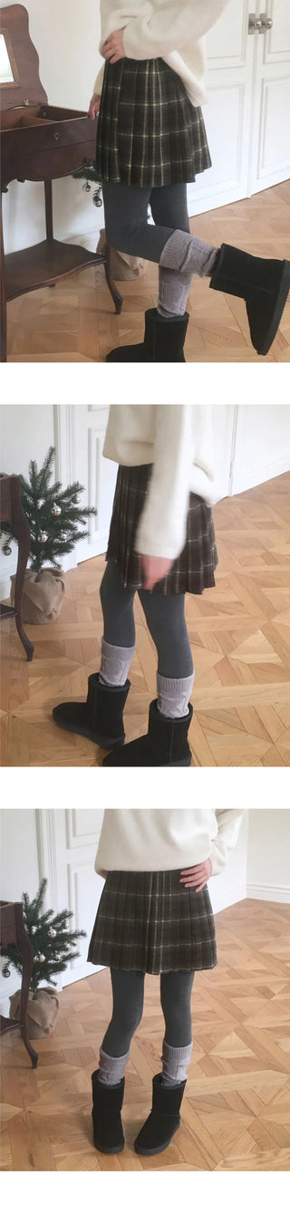 Newha Twisted Shirring Leg Warmer Socks