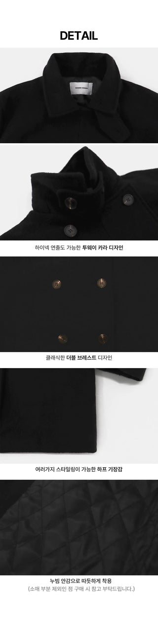 Ronb High Neck Double Half Coat