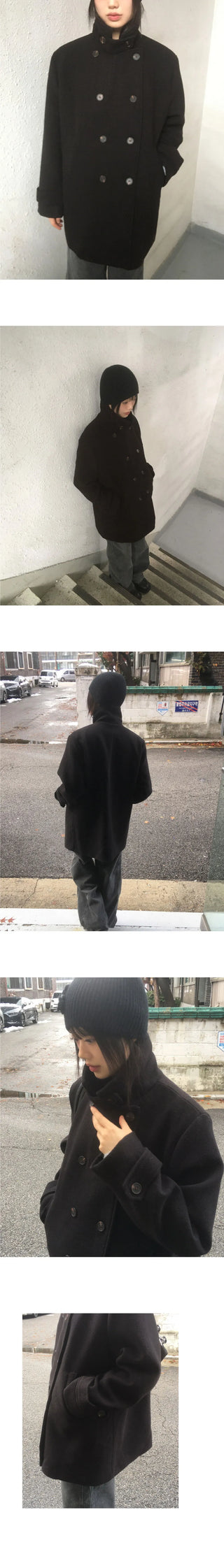 Ronb High Neck Double Half Coat