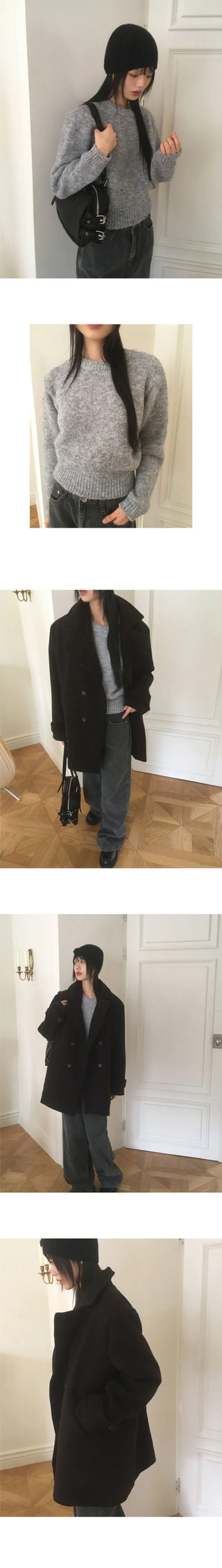 Ronb High Neck Double Half Coat