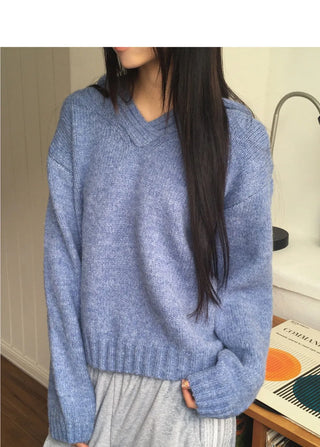 Hade Cozy V V-Neck A-Line Fit Hooded Knitwear