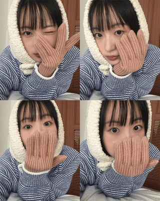 Tumble Wool Poggle Button Balaclava