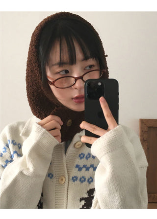 Tumble Wool Poggle Button Balaclava
